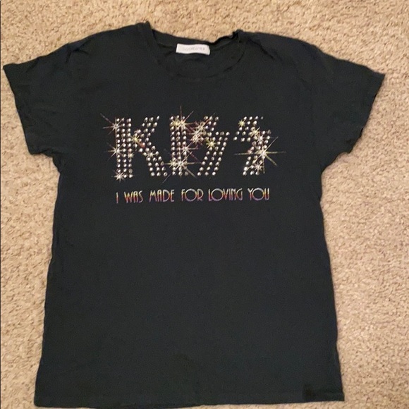 Daydreamer Tops - Daydreamer rhinestone Kiss tee